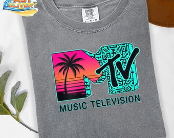 Retro MTV Sweatshirt, 80s 90s Music Television Sweater, Vaporwave Aesthetic, Vintage Music Lover Gift, Aesthetic Clothing