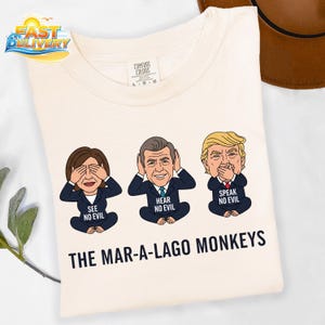 Satirical Political T-Shirt: Trump, Harris, Bush - Comfort Colors