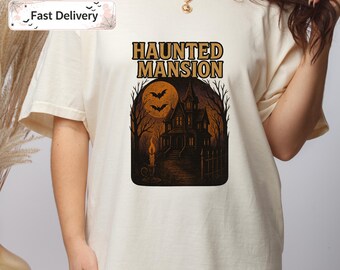 Haunted Mansion T-Shirt: Comfort Colors Vintage Halloween Graphic Tee