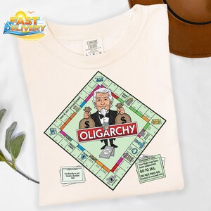 Oligarchy Board Game Shirt: Funny Anti-Trump Political Satire Tee