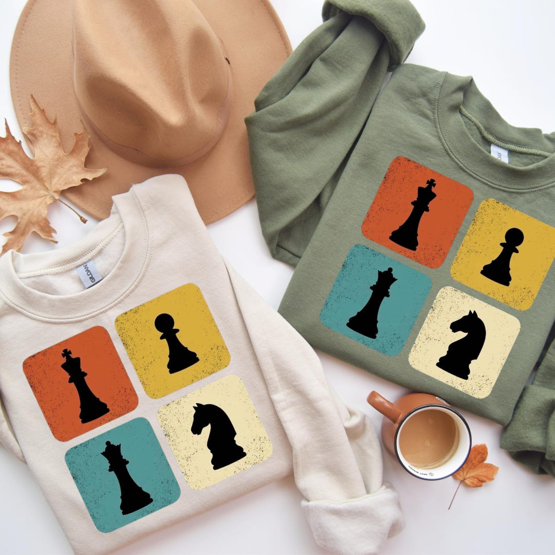 Chess Pattern Shirt Retro Chess Shirt | Vintage Style Chess Pieces Tee | Comfort Colors ...