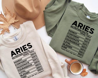 Funny Aries Zodiac T-Shirt: Honest, Confident, Loyal - Comfort Colors