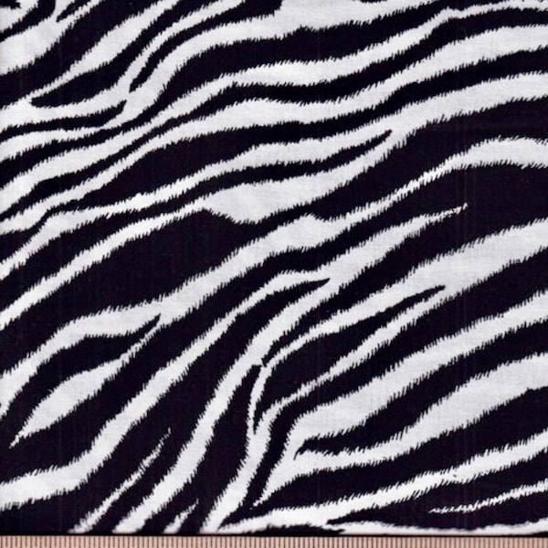 Zebra print fabric, Black and white fabric, Animal print fabric, Monochrome fabric 100% cotton for Quilting and all sewing projects