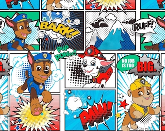 Paw patrol cotton fabric for kids, baby or toddlers for Quilting and sewing projects.