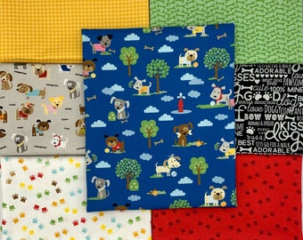 Dogs Gray Fabric cute Dog Design Best Dogs Grey by - Etsy