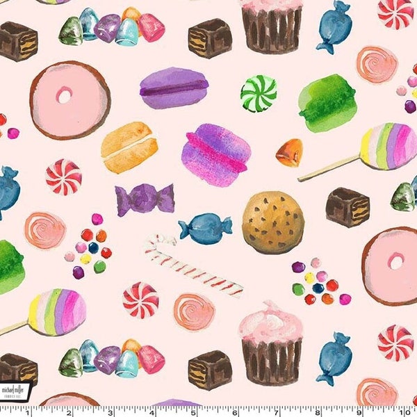 Candies fabric, Treats and candies fabric, Dessert fabric, Sweet treats fabric, Sugar glazed fabric  100% cotton for sewing