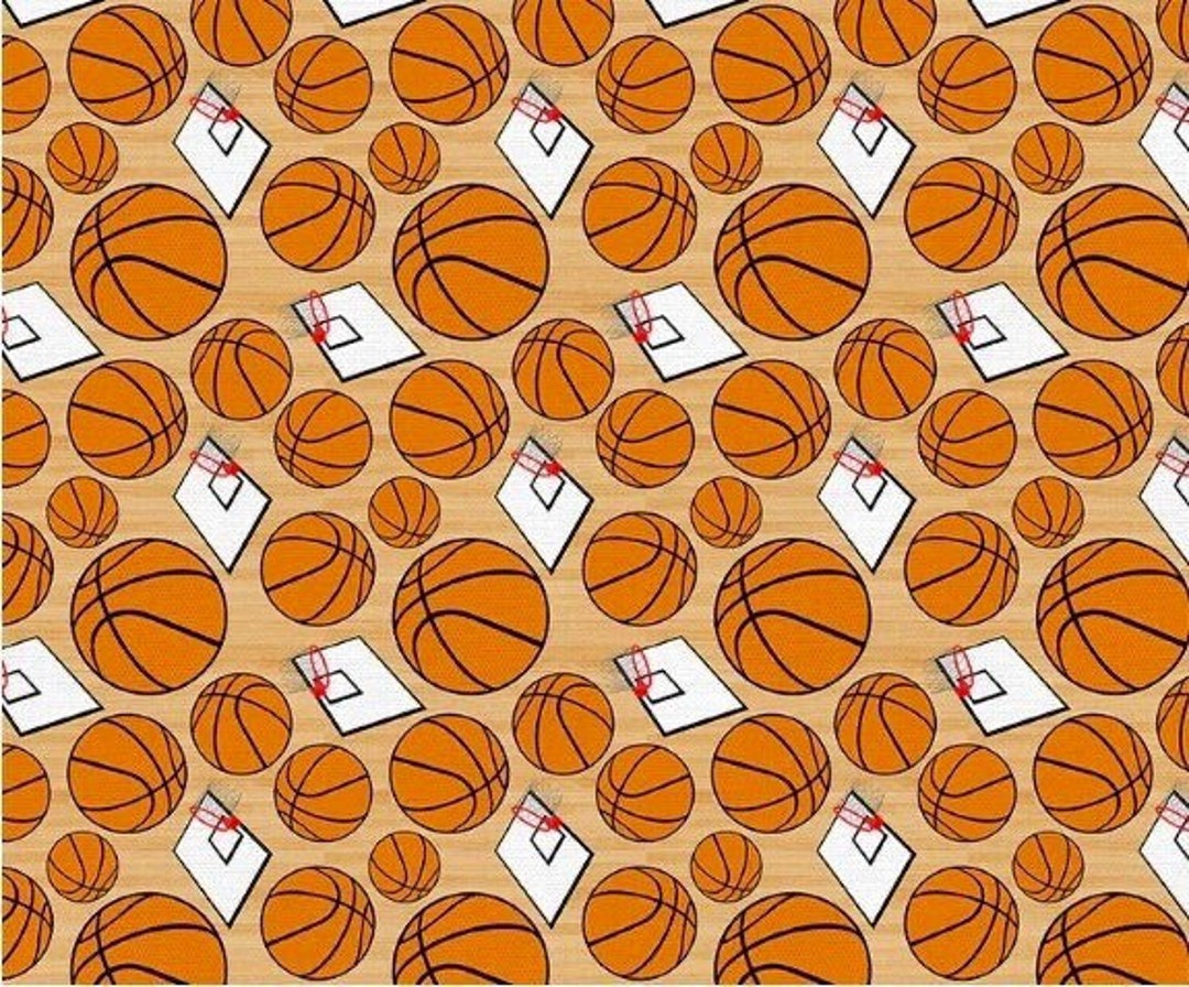 Basketball Fabric Kids Sport Fabric American Basketball Etsy