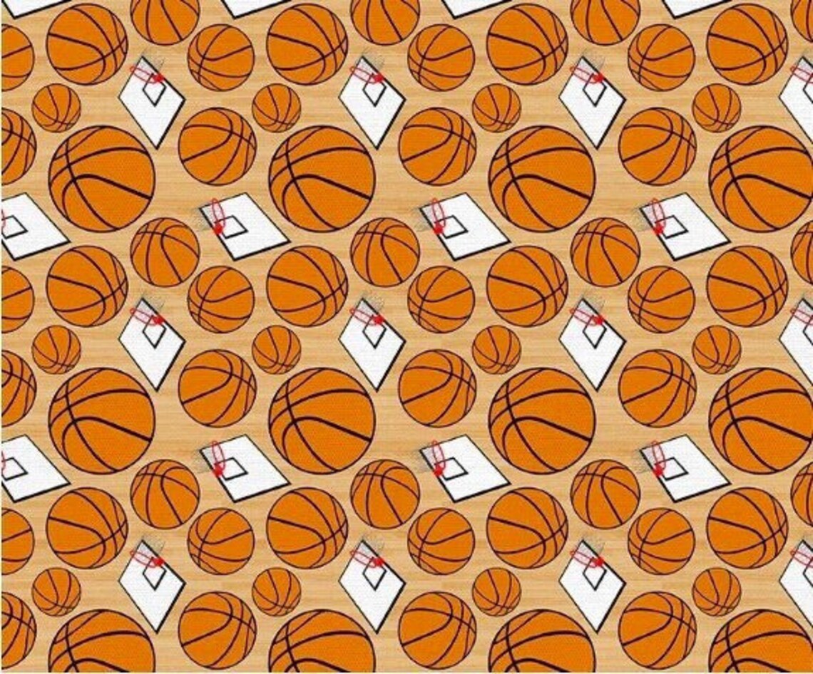 Basketball Fabric Kids Sport Fabric American Basketball Etsy