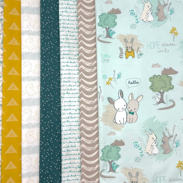 Bundle of 8 Baby Boy fabrics from the Littlest collection, CHOOSE YOUR CUT, Art gallery "feel the difference" oeko tex fabric 100% cotton
