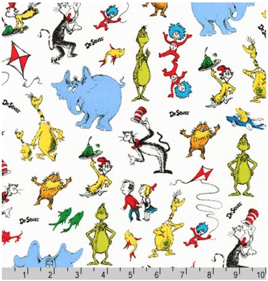 END Of Bolt 22 Inches Of Dr Seuss Fabric Celebrate Seuss Etsy UK