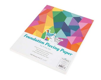 Kristy Lea Foundation Piecing Paper, 100 sheets of 8 1/2 x 11", Tears away easily when done, No shrinking or curling, Ready to ship :)