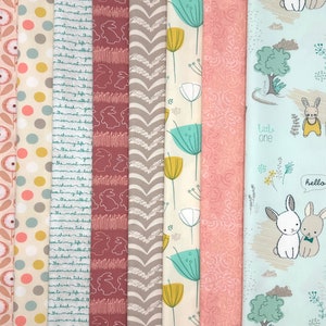 Bundle of 8 Baby Girl fabrics from the Littlest collection, CHOOSE YOUR CUT, Art gallery "feel the difference" oeko tex fabric 100% cotton
