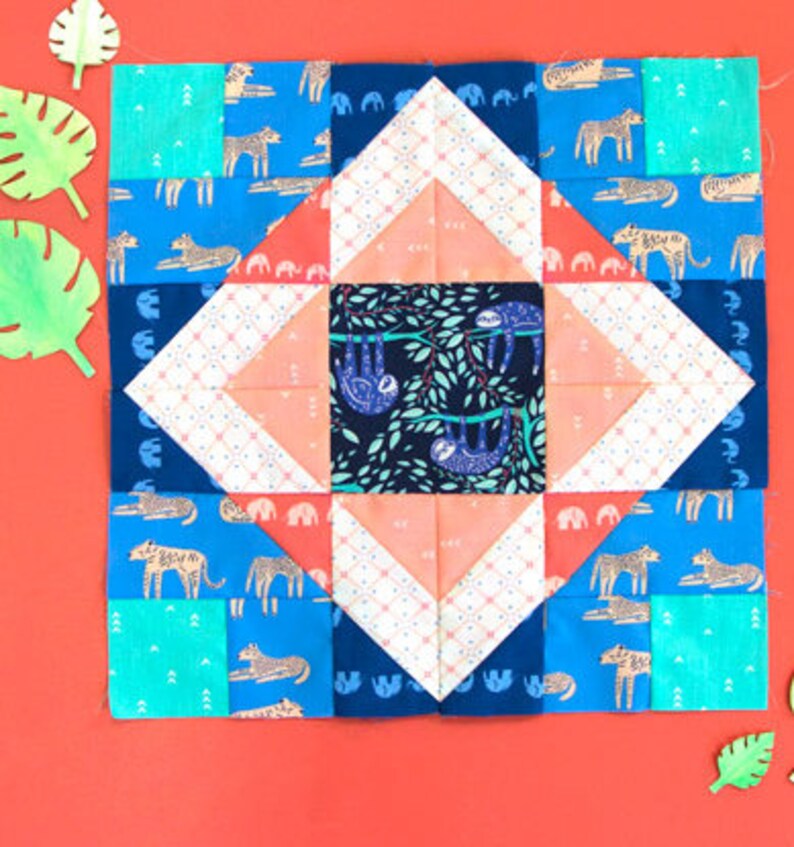 Elephants fabric, Blue elephants on blue tones fabric for Selva collection, Art gallery "feel the difference" oeko tex fabric 100% cotton afbeelding 7