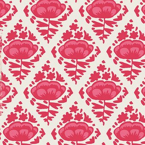 Modern floral fabric, Red flowers fabric from the Sun kissed collection Art gallery "feel the difference" oeko tex fabric 100% cotton