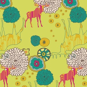Paradise Dwellers Neon from Utopia collection, Art gallery fabrics designed to mix & match and spark your creativity 100% Premium cotton.
