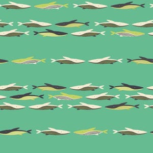 Oceania Morning under the water life for the Sirena collection Art gallery &quot;feel the difference&quot; oeko tex fabric 100% cotton
