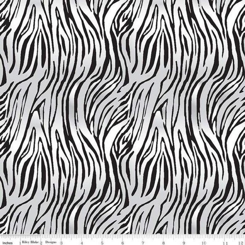 Zebra Print Fabric Black and White Fabric Animal Print Etsy