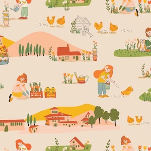 Dahlia&#39;s Garden from Grow and Harvest collection, Art gallery fabrics designed to mix & match and spark your creativity 100% Premium cotton.