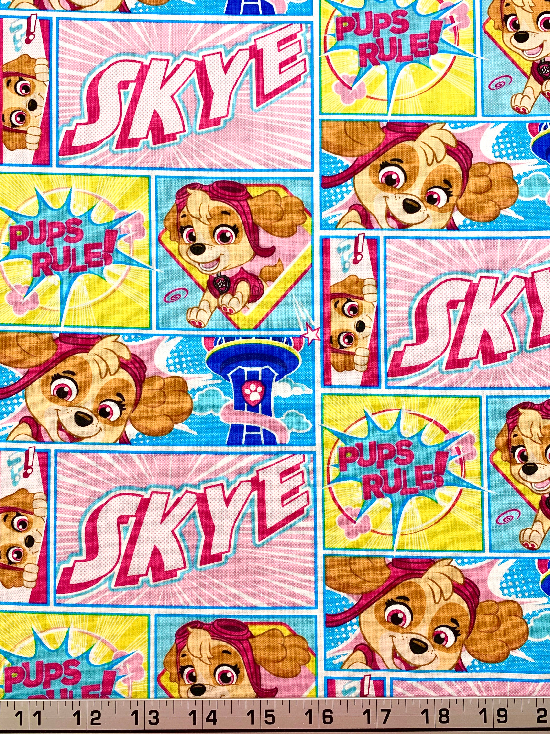 Paw patrol fabric, Skye fabric, kids fabric, dogs fabric, cartoon kid…
