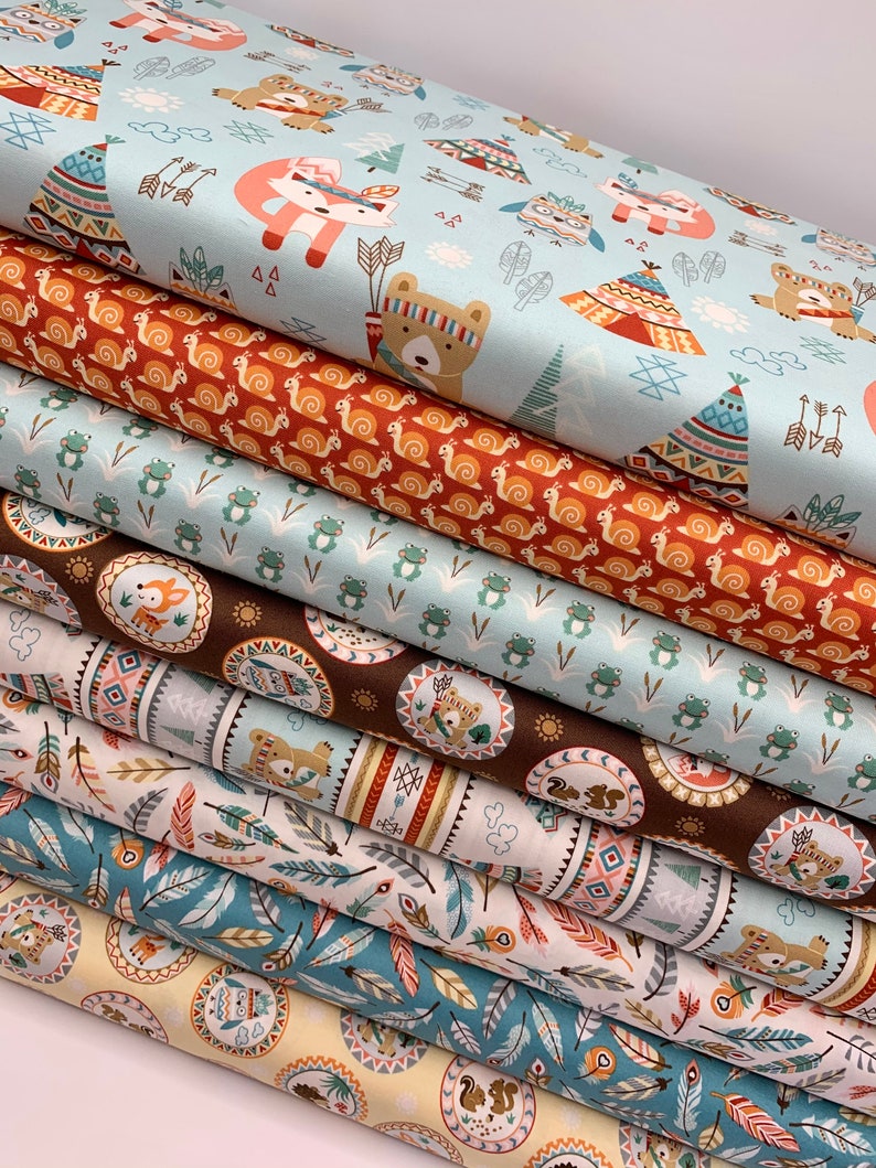 Woodland Baby fabric Bundle of 8 Fat Quarters Baby animals Etsy