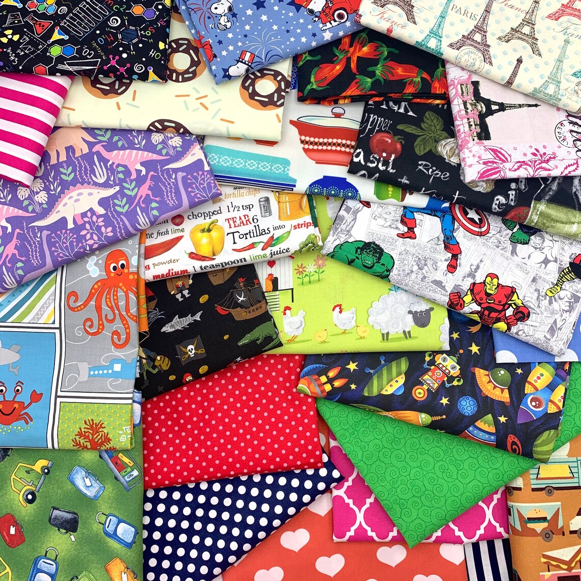 Cotton Fabrics by the Pound 1 Lb of Premium Quality 100 Etsy