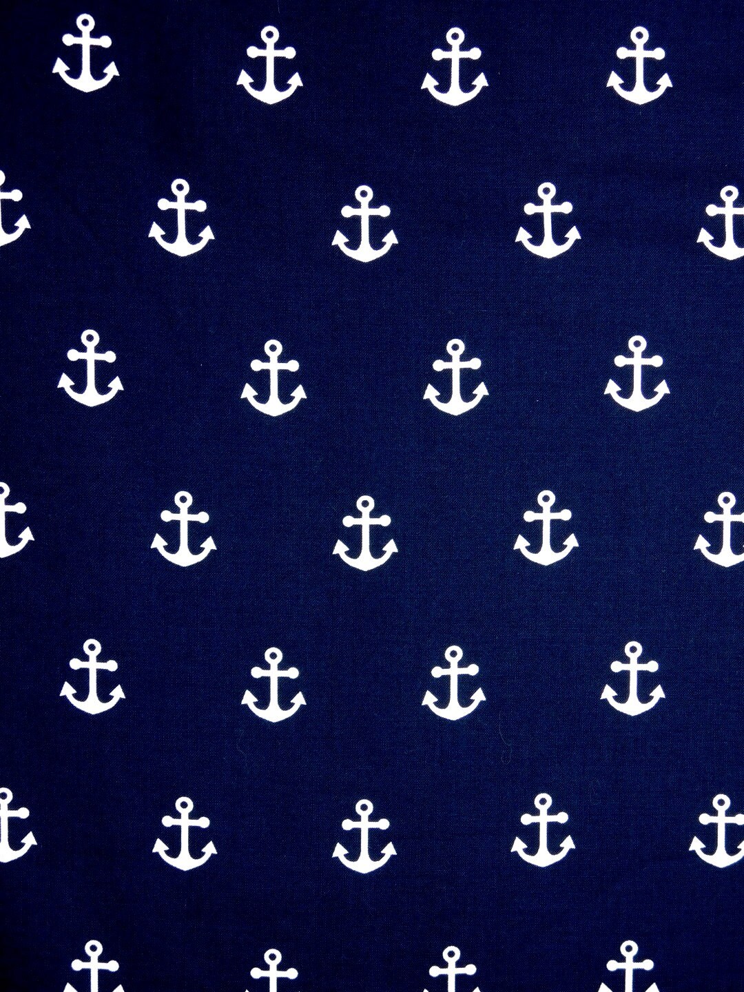 Nautical Anchors Fabric White Anchors Navy Blue Background - Etsy