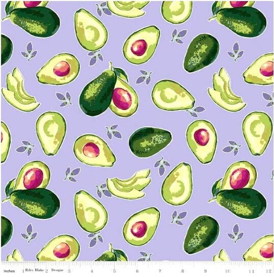 Avocados Fabric, Kitchen Fabric, Vegetables Fabric, Apron Fabric, Vegan