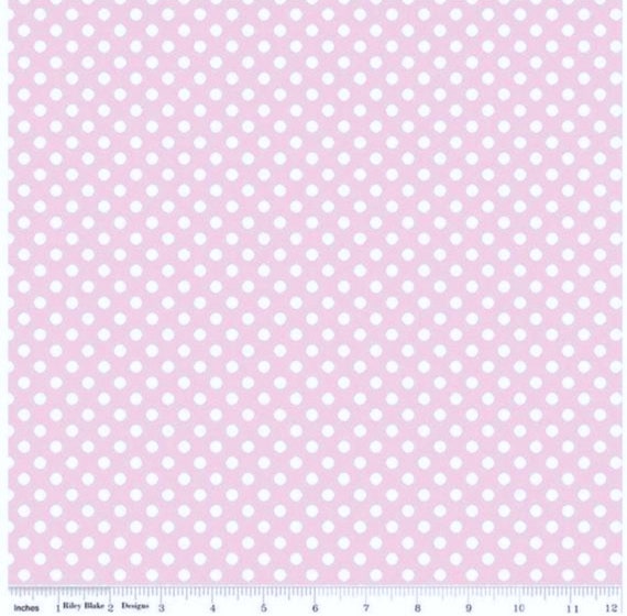 Baby Pink Polka Dots Fabric Baby Girl Dots Fabric White Dots Etsy