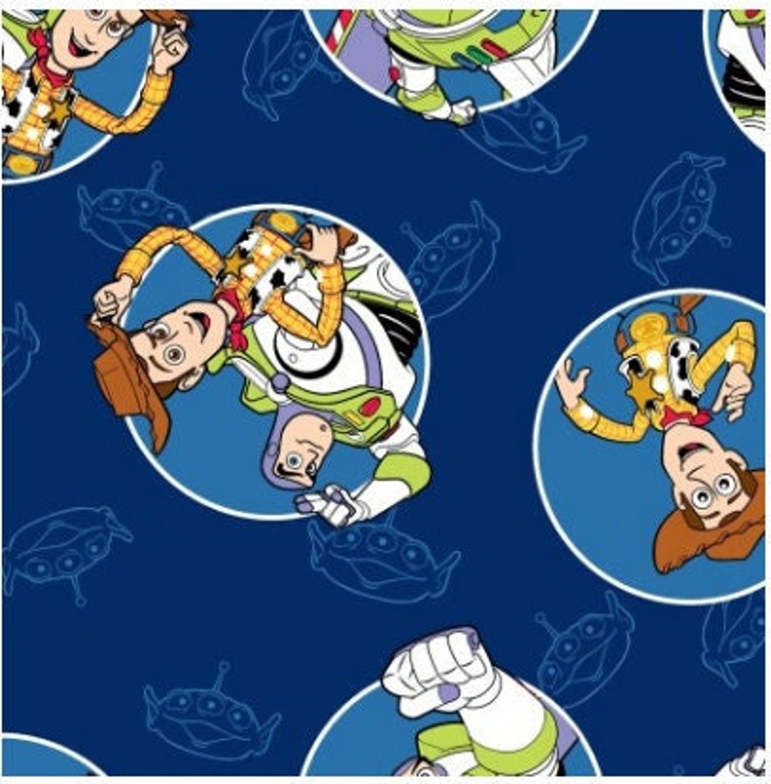 Toy Story Fabric, Buzz and Woody Fabric, Disney Pixar Movie Fabric
