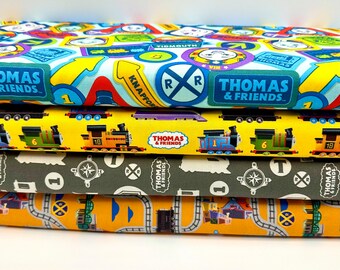 Boys bundle of 4 fabrics, Thomas the train fabrics CHOOSE YOUR CUT 100% cotton for Quilting and general sewing projects