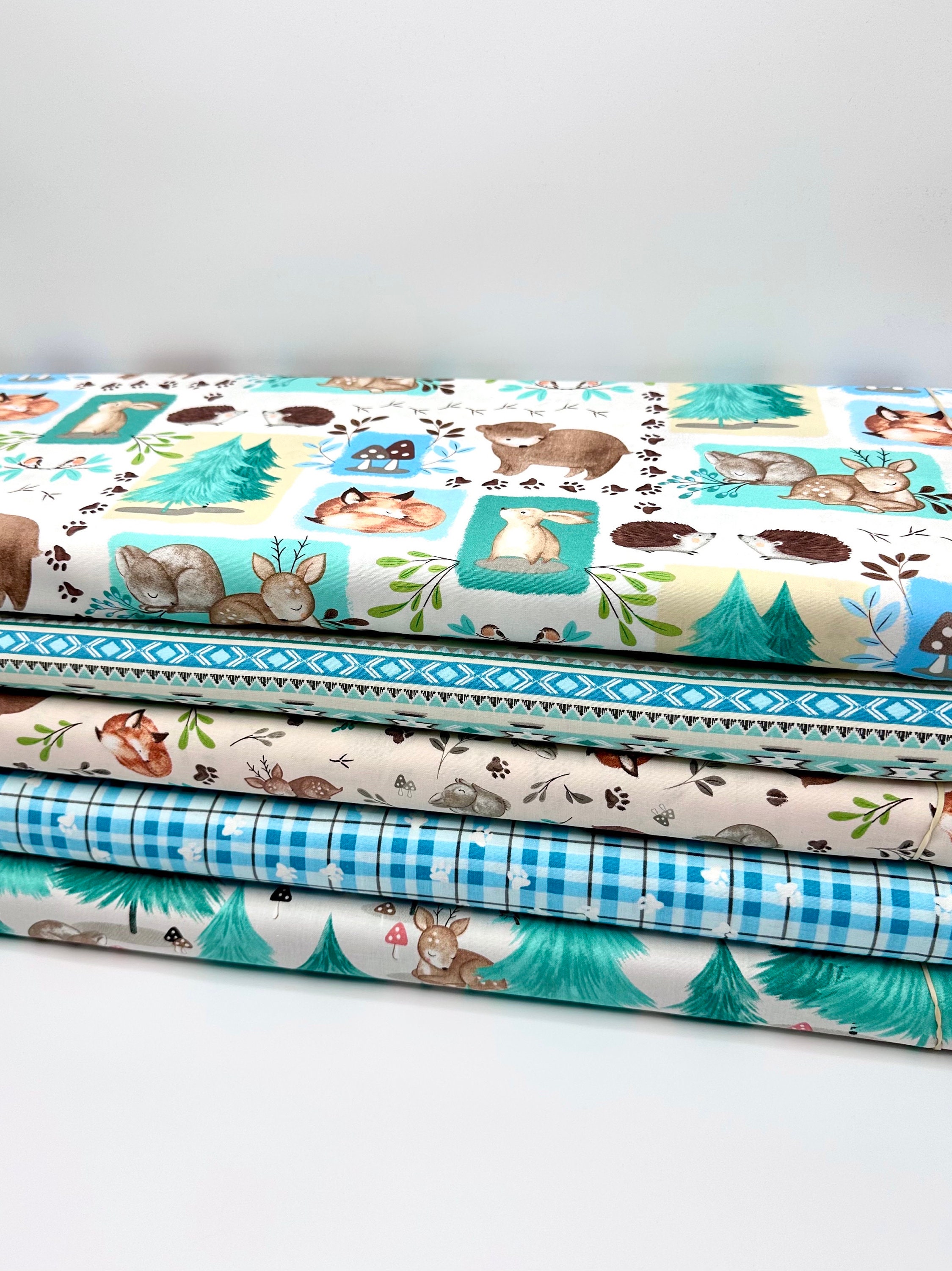 Quilting+Fabric+Hanjunzhao+Woodland+Forest+Fat+Quarters+Fabric+Bundles+18+X+22  for sale online