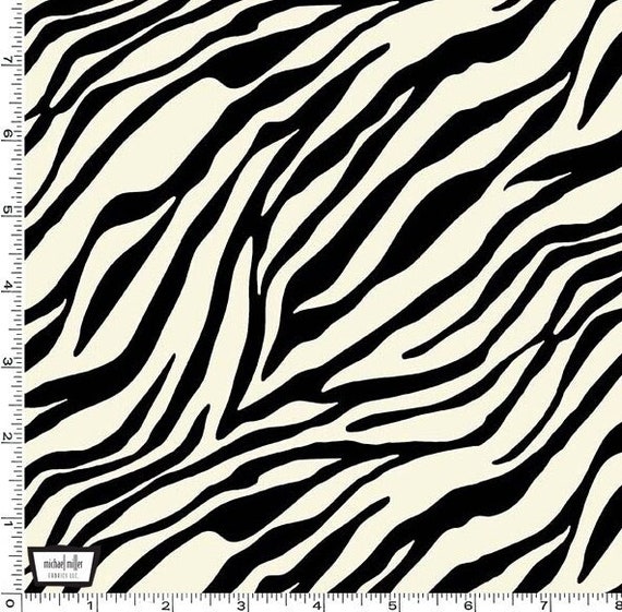 Zebra Fabric Black White Fabric Print - Etsy