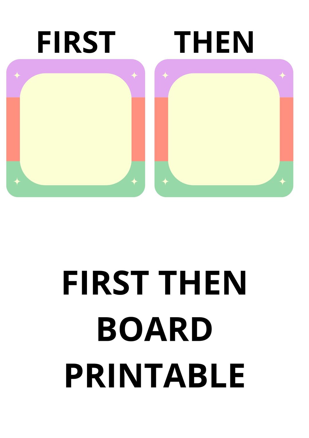 Printable First Then First Then Board Printable | Autism Visual Schedule | Visual Support ...