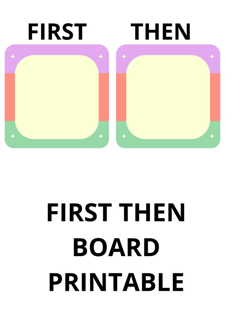 First Then Board Printable | Autism Visual Schedule | Visual Support ...