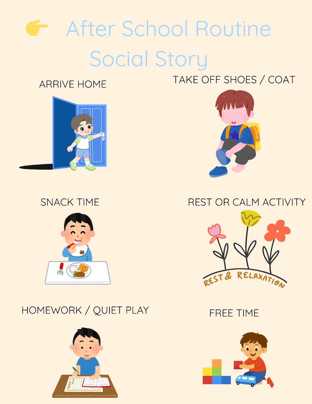 Autism Visual Schedule for Kids – Daily Routine Chart Printable ...
