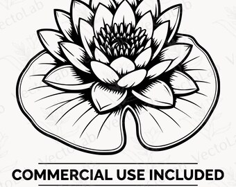 Lírio-d'água SVG, mês de nascimento de julho, PNG, vetor, clipart, meditação, atenção plena, planta aquática