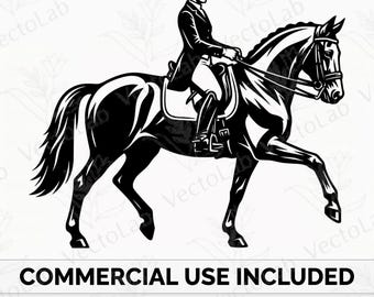 Imagem vetorial PNG de cavalo de montaria inglesa em formato SVG para download digital e máquina Cricut.