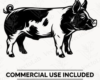 Porco de exposição SVG Gado Suíno Mercado Porco Feira Animal PNG Cricut Clipart