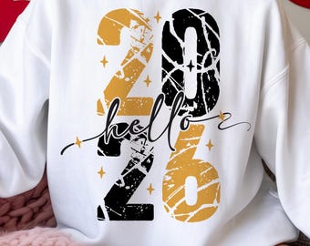 New Year Crewneck,2026 Outfit,Cozy Neutral Sweatshirt,Hello 2026 Sweatshirt,New Year's Eve Shirts,Family Matching Shirts,Couple Shirts