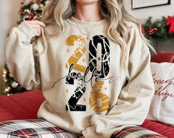 Hello 2026 Sweatshirt,New Year Crewneck,2026 Outfit,Cozy Neutral Sweatshirt,New Year's Eve Shirts,Family Matching Shirts,Couple Shirts