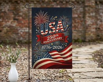 Usa 250Th Anniversary Garden Flag, Patriotic American Yard Decor, Independence Day Outdoor Decoration, Gift For Usa Lovers