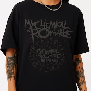 Black-on-Black My Chemical Romance Shirt – The Black Parade Fan Tee – Subtle Goth Emo Band T-Shirt