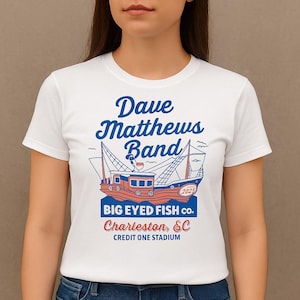 Dave Fabrics Band Charleston 2025 Tour T-Shirt – Big Eyed Fish Konzert Merch