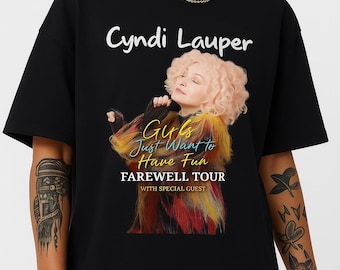 Cyndi Lauper Girls Just Wanna Have Fun Black Shirts - Etsy
