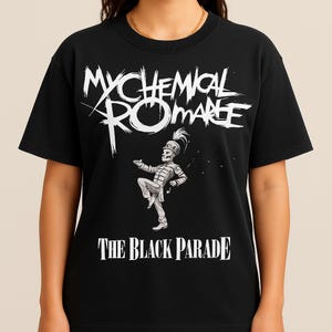 My Chemical Romance T-Shirt: The Black Parade Fan Art, Emo Skeleton Graphic Tee