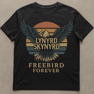 Lynyrd Skynyrd Freebird T-Shirt: Vintage Eagle Sunset Graphic, Southern Rock