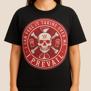I Prevail Skull & Bones T-Shirt: Rock Metalcore Band Merch