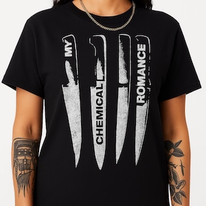 My Chemical Romance Knife Logo T-Shirt: Emo Punk Rock Band MCR Merch