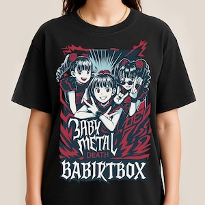 Babymetal Anime Death T-Shirt | Japanese Kawaii Metal Band Merch | Chibi Rock Babirtbox Graphic Tee