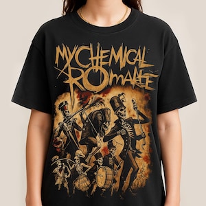 My Chemical Romance Shirt – Skeleton Parade Graphic Tee – The Black Parade Inspired Emo Punk Rock Band Merch T-Shirt
